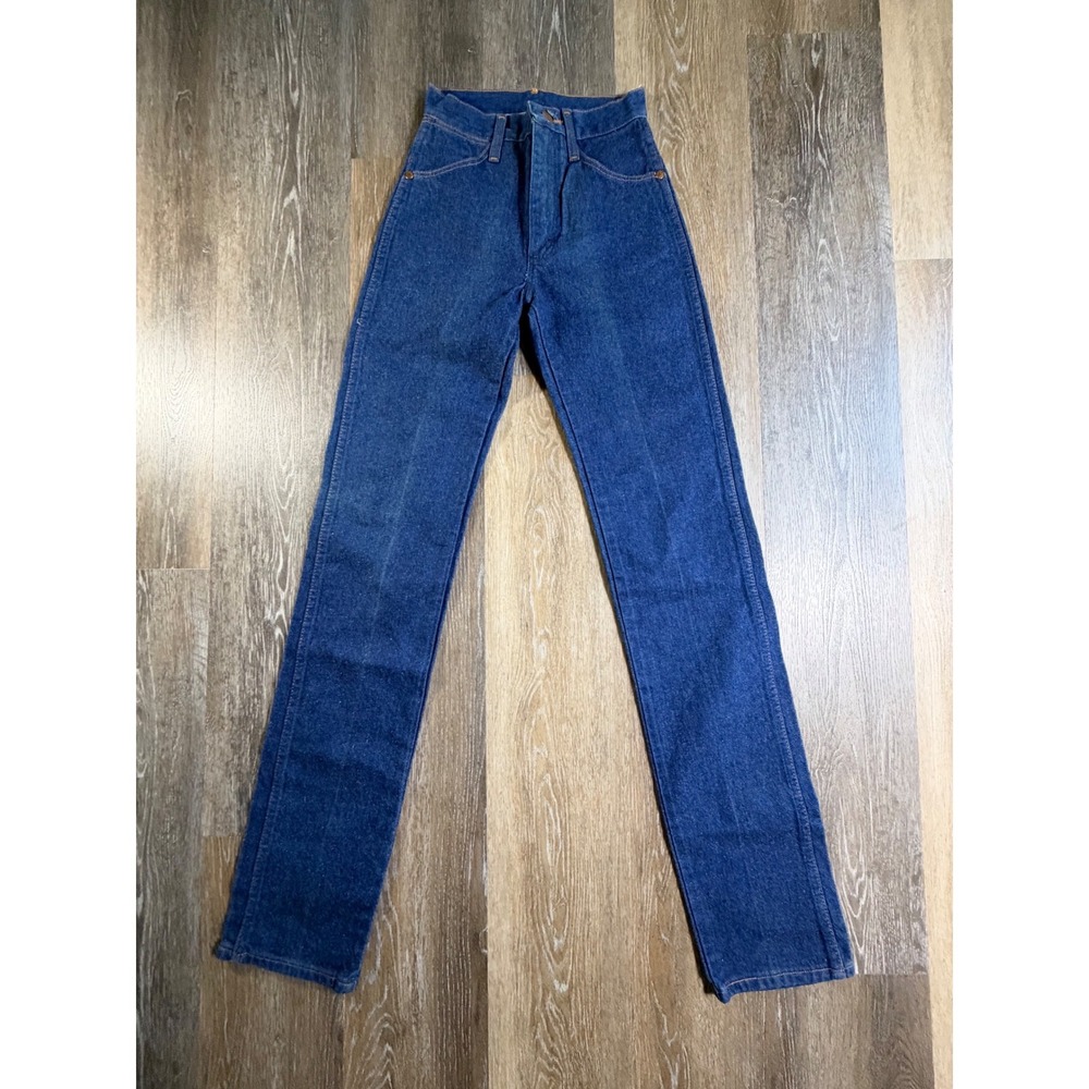 Wrangler Jeans Women Size 0 Blue Vintage High Waisted Straight Leg 14MWZG